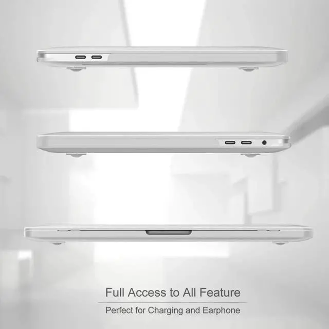 Alt view image 2 of 7 - MacBook Pro 13 Case 2020 Release A2338 M1 A2289 A2251, Hard Case Shell Cover and Keyboard Skin Cover for MacBook Pro 13 Inch Model M1 A2338 A2289 A2251