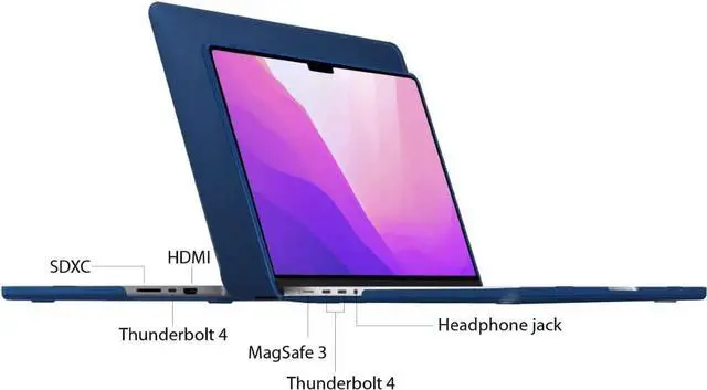 Alt view image 4 of 7 - Case for MacBook Pro 16 inch Case 2023 2022 2021 Release M2 A2780 A2485 M1 Pro/Max Chip with Touch ID, Plastic Hard Shell Protective Cover with Keyboard Skin