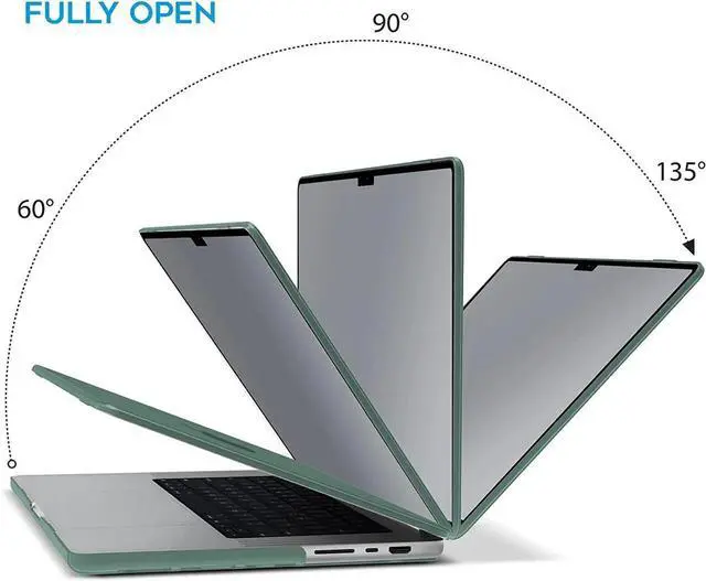 Alt view image 6 of 7 - MacBook Pro 14 inch Case 2023 2022 2021 Release M2 A2779 A2442 M1 Pro/Max Chip with Touch ID, Hard Case Shell Cover and Keyboard Skin Cover