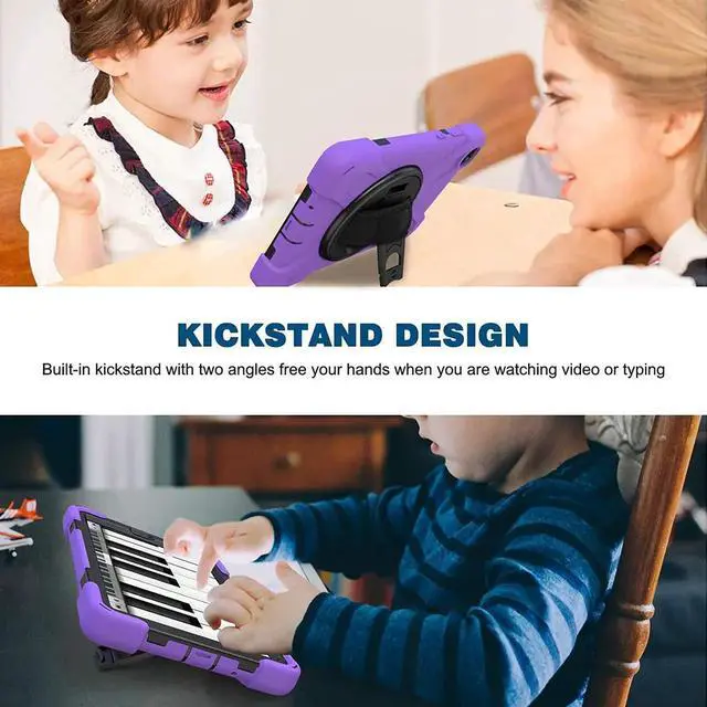 Alt view image 3 of 7 - Lenovo Tab M8 FHD Case 2020 Mdoel TB-8705F / TB-8705N with Kickstand Hand Strap and Shoulder Strap Cover for Lenovo Tab M8 8.0 inch FHD 8.0 Inch Tablet