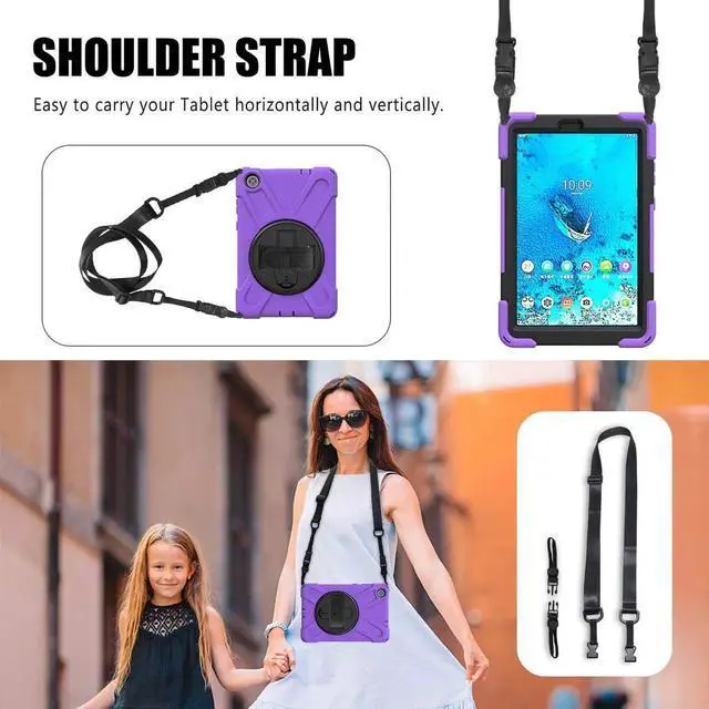 Alt view image 5 of 7 - Lenovo Tab M8 FHD Case 2020 Mdoel TB-8705F / TB-8705N with Kickstand Hand Strap and Shoulder Strap Cover for Lenovo Tab M8 8.0 inch FHD 8.0 Inch Tablet