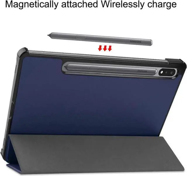 Alt view image 4 of 5 - Case for Samsung Galaxy S8 / Tab S7 11 inch Slim Protective Leather Cover for Galaxy Tab S8 S7 11 inch Model SM-X700 / SM-X706 / SM-T870 / SM-T875 Tablet