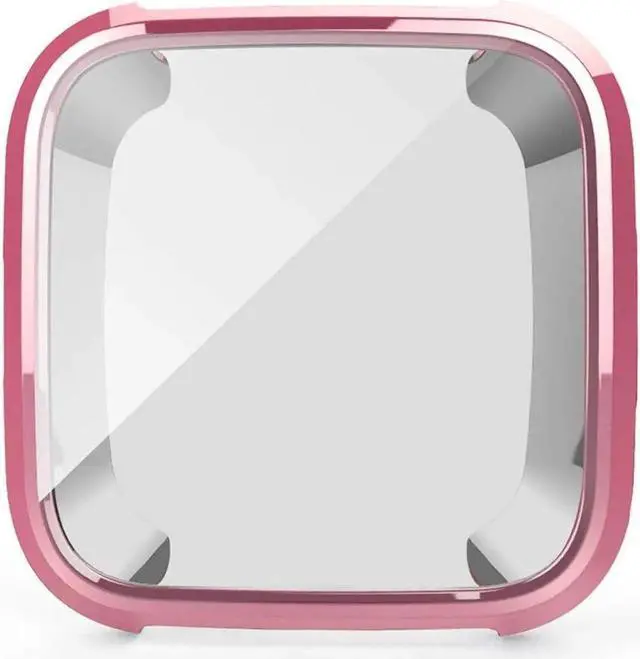 Alt view image 6 of 7 - Werleo Screen Protector Case, Scratch-resistant Flexible Lightweight Plated TPU Full Body Protective Case for Fitbit Versa Smart Watch