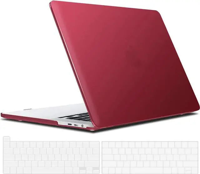 Main image of Compatible with MacBook Pro 13 inch Case M2 2022, 2021, 2020-2016 A2338 M1 A2251 A2289 A2159 A1989 A1708 A1706, Plastic Hard Case with Keyboard Cover Skin Wine Red