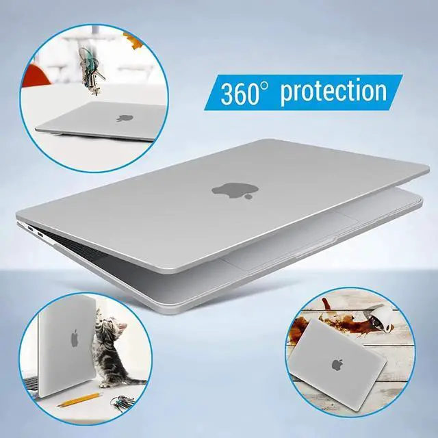 Alt view image 4 of 7 - Compatible with MacBook Pro 13 inch Case M2 2022, 2021, 2020-2016 A2338 M1 A2251 A2289 A2159 A1989 A1708 A1706, Plastic Hard Case with Keyboard Cover Skin Matte Transparent