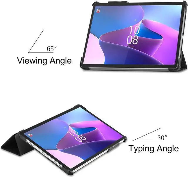 Alt view image 3 of 7 - Case for Lenovo Tab P11 Pro 11.2 inch Gen 2 2022 / Lenovo Xiaoxin Pad Pro 2022 11.2 inch , Tri fold Slim Lightweight Hard Shell Smart Protective Cover with Multi-Angle Stand, Universal Stylus Pen