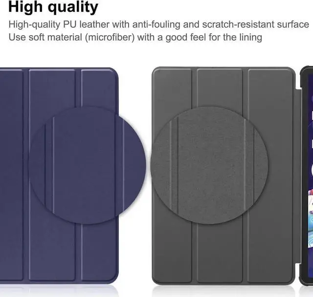 Alt view image 3 of 7 - Case for Lenovo Tab P11 Pro 11.2 inch Gen 2 2022 / Lenovo Xiaoxin Pad Pro 2022 11.2 inch , Tri fold Slim Lightweight Hard Shell Smart Protective Cover with Multi-Angle Stand, Universal Stylus Pen