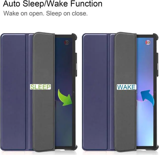 Alt view image 6 of 7 - Case for Lenovo Tab P11 Pro 11.2 inch Gen 2 2022 / Lenovo Xiaoxin Pad Pro 2022 11.2 inch , Tri fold Slim Lightweight Hard Shell Smart Protective Cover with Multi-Angle Stand, Universal Stylus Pen