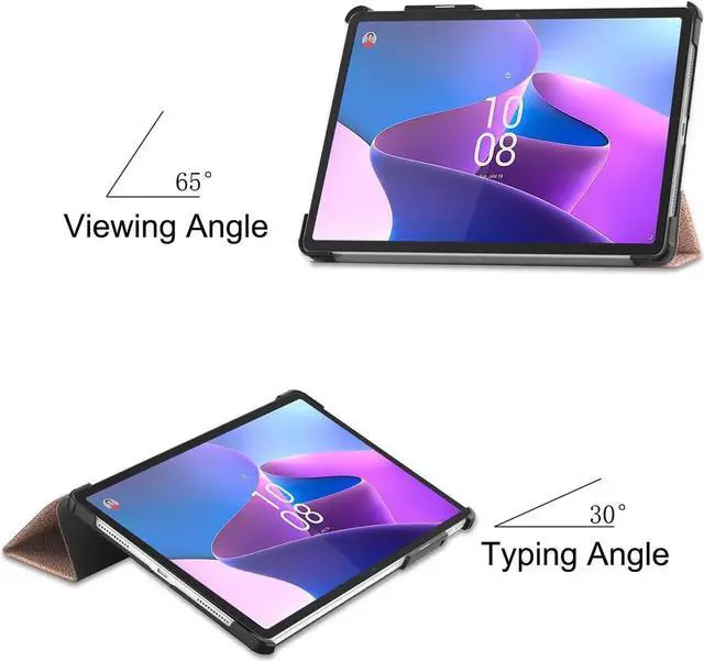 Alt view image 5 of 7 - Case for Lenovo Tab P11 Pro 11.2 inch Gen 2 2022 / Lenovo Xiaoxin Pad Pro 2022 11.2 inch , Tri fold Slim Lightweight Hard Shell Smart Protective Cover with Multi-Angle Stand, Universal Stylus Pen