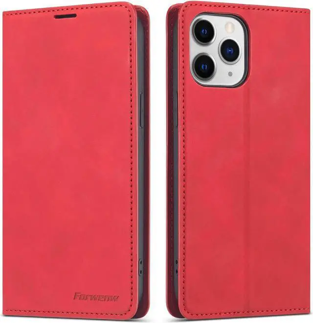 Main image of Case for iPhone 12 Pro 6.1 inch and iPhone 12 6.1 inch Premium PU Leather Cover with Card Holder Kickstand Shockproof Flip Wallet Cover