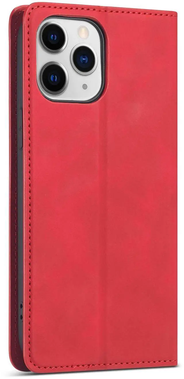 Alt view image 2 of 7 - Case for iPhone 12 Pro 6.1 inch and iPhone 12 6.1 inch Premium PU Leather Cover with Card Holder Kickstand Shockproof Flip Wallet Cover