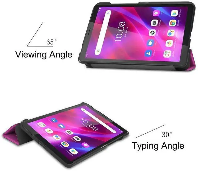 Alt view image 5 of 7 - Case for Lenovo Tab M7 Gen 3 2021 / M7 Gen 2 2019, Slim Lightweight Stand Hard Shell Protective Cover for 7 inch Lenovo Tab M7 2nd Gen / 3rd Gen TB-7305F TB-7305L TB-7305X with Universal Stylus Pen