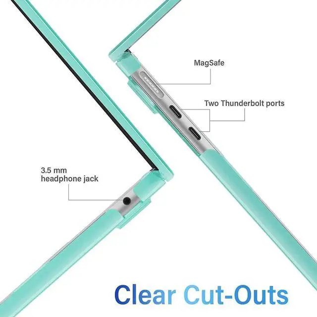 Alt view image 5 of 7 - Compatible with MacBook Air 13.6 inch Case 2022 Release Model A2681 M2 Chip with Liquid Retina Display Touch ID, Protective Laptop Cover Plastic Hard Shell with Keyboard Cover Skin Blue