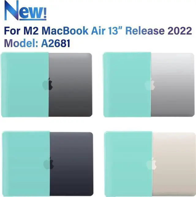 Alt view image 3 of 7 - Compatible with MacBook Air 13.6 inch Case 2022 Release Model A2681 M2 Chip with Liquid Retina Display Touch ID, Protective Laptop Cover Plastic Hard Shell with Keyboard Cover Skin Blue