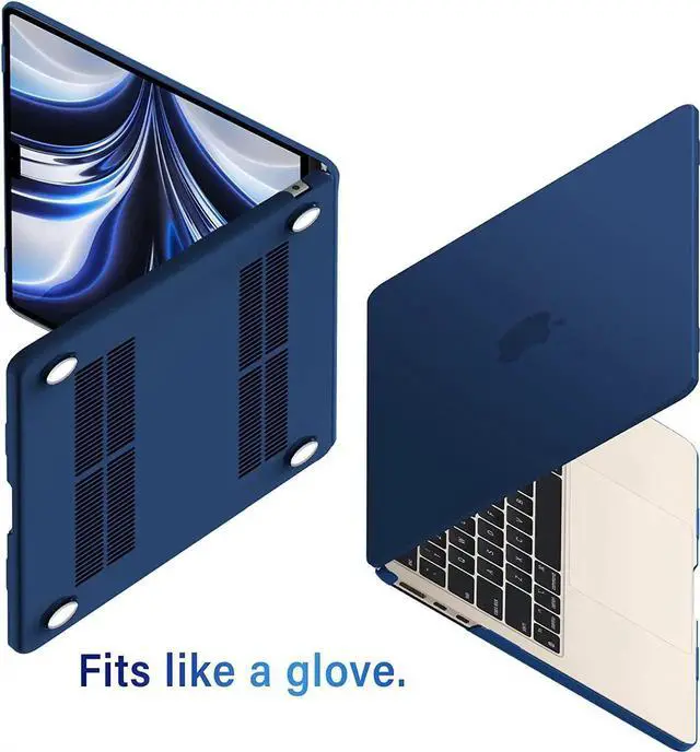 Alt view image 2 of 7 - Compatible with MacBook Air 13.6 inch Case 2022 Release Model A2681 M2 Chip with Liquid Retina Display Touch ID, Protective Laptop Cover Plastic Hard Shell with Keyboard Cover Skin Navy Blue