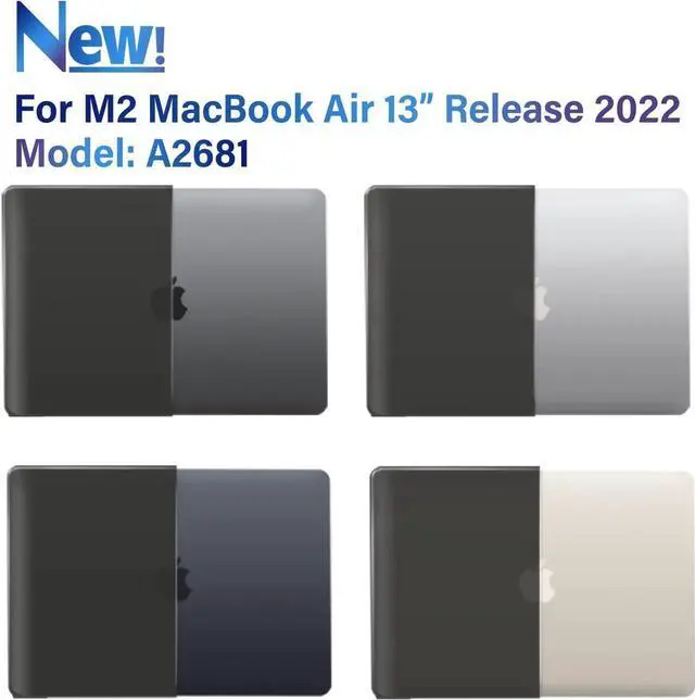 Alt view image 6 of 7 - Compatible with MacBook Air 13.6 inch Case 2022 Release Model A2681 M2 Chip with Liquid Retina Display Touch ID, Protective Laptop Cover Plastic Hard Shell with Keyboard Cover Skin