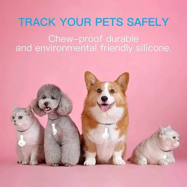 Alt view image 5 of 5 - Case for AirTag Phone Finder, Anti-Scratch Protective Skin Cover with Keychain, White