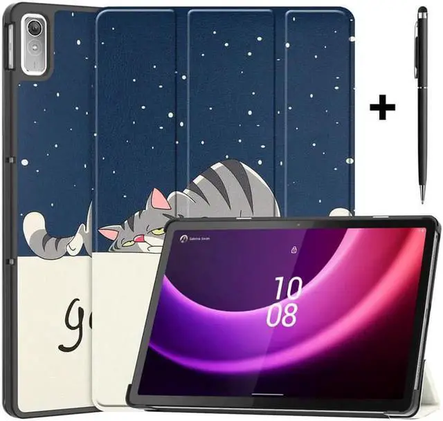 Main image of Case for Lenovo Tab P11 2nd Generation 11.5 inch / Xiaoxin Pad Plus 11.5 2023, Tri fold Slim Lightweight Hard Shell Smart Protective Cover with Multi-Angle Stand, Universal Stylus Pen Light Blue