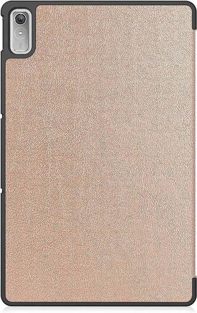 Alt view image 5 of 6 - Case for Lenovo Tab P11 2nd Generation 11.5 inch / Xiaoxin Pad Plus 11.5 2023, Tri fold Slim Lightweight Hard Shell Smart Protective Cover with Multi-Angle Stand, Universal Stylus Pen Rose Gold