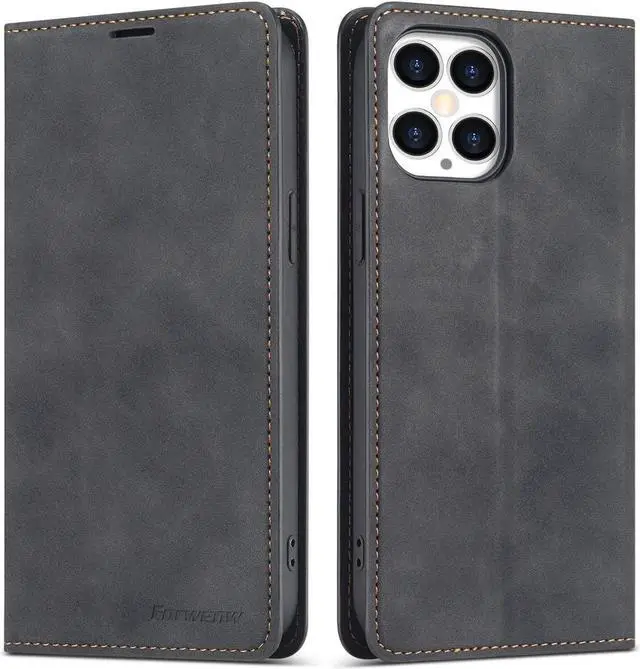 Main image of Case for iPhone 12 Pro Max Premium PU Leather Cover TPU Bumper with Card Holder Kickstand Hidden Magnetic Adsorption Shockproof Flip Wallet Case for iPhone 12 Pro Max 6.7 inch