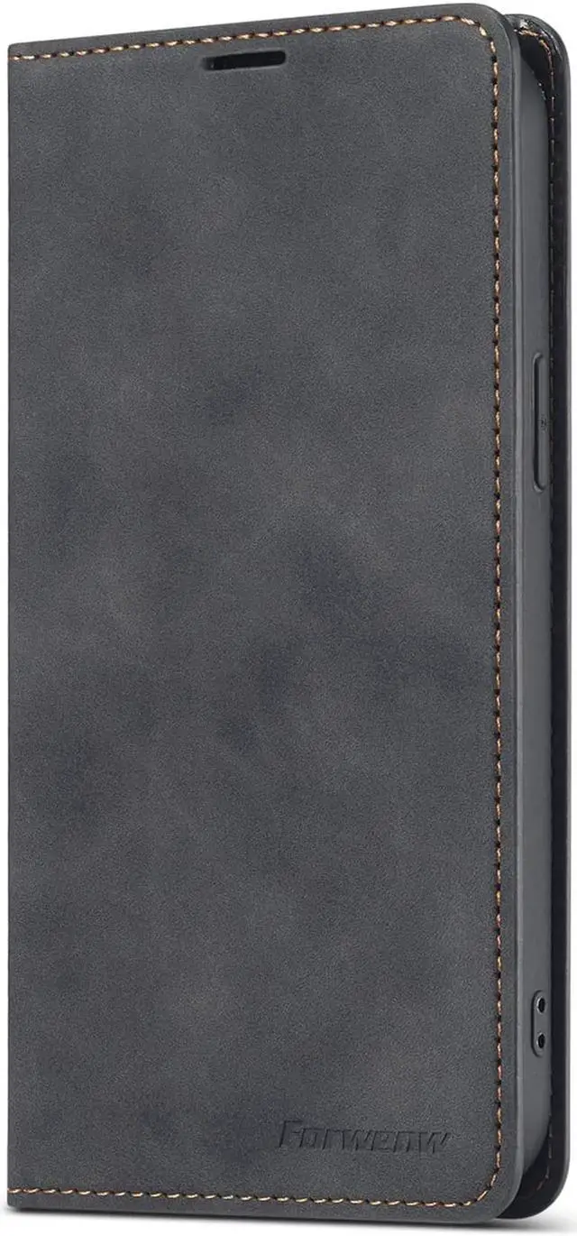 Alt view image 4 of 7 - Case for iPhone 12 Pro Max Premium PU Leather Cover TPU Bumper with Card Holder Kickstand Hidden Magnetic Adsorption Shockproof Flip Wallet Case for iPhone 12 Pro Max 6.7 inch