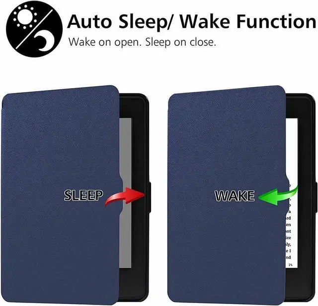 Alt view image 4 of 7 - Smart Case for Amazon New Kindle 558 - 8th Generation 2016 - with Automatic Wake Sleep and Card Slot Non-Slip Shock Absorption Portable Multi-View Ultra Slim Soft Silicone Protective Tablet Cover