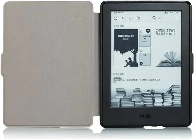 Alt view image 3 of 7 - Smart Case for Amazon New Kindle 558 - 8th Generation 2016 - with Automatic Wake Sleep and Card Slot Non-Slip Shock Absorption Portable Multi-View Ultra Slim Soft Silicone Protective Tablet Cover