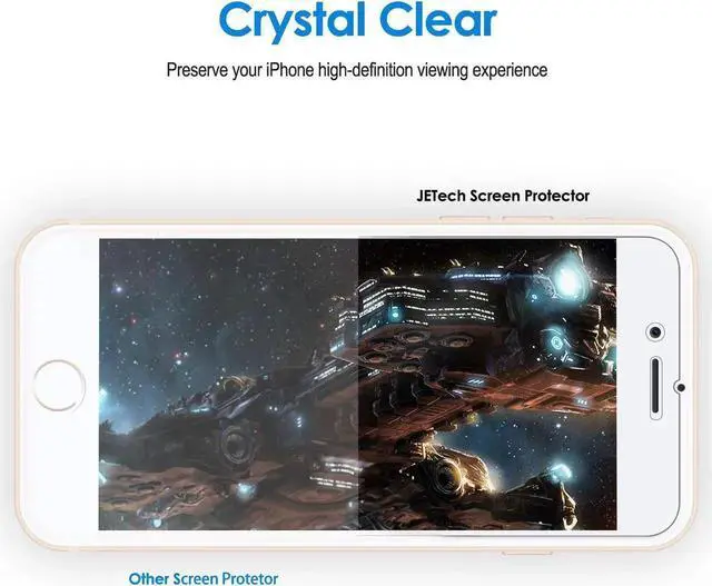 Alt view image 3 of 6 - 5 Packs iPhone 8 7 6S 6 Screen Protector HD Clear Protective Film Screen Protector for Apple iPhone 8 iPhone 7 iPhone 6 iPhone 6S 4.7 inch (NOT GLASS Protector)