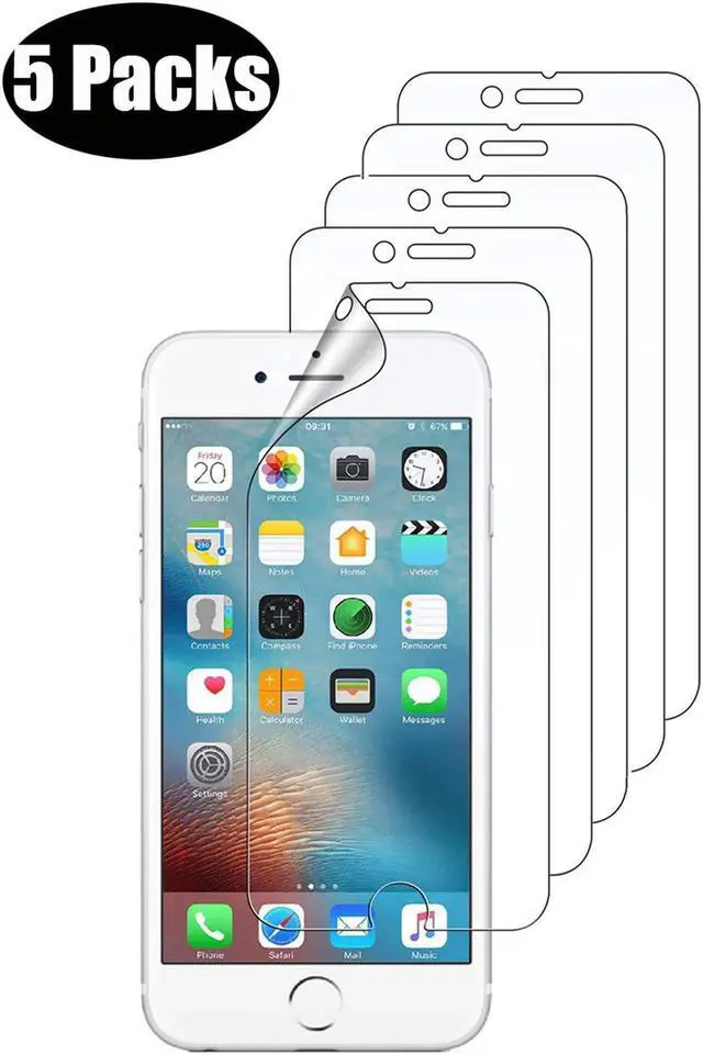 Main image of 5 Packs iPhone 8 7 6S 6 Screen Protector HD Clear Protective Film Screen Protector for Apple iPhone 8 iPhone 7 iPhone 6 iPhone 6S 4.7 inch (NOT GLASS Protector)