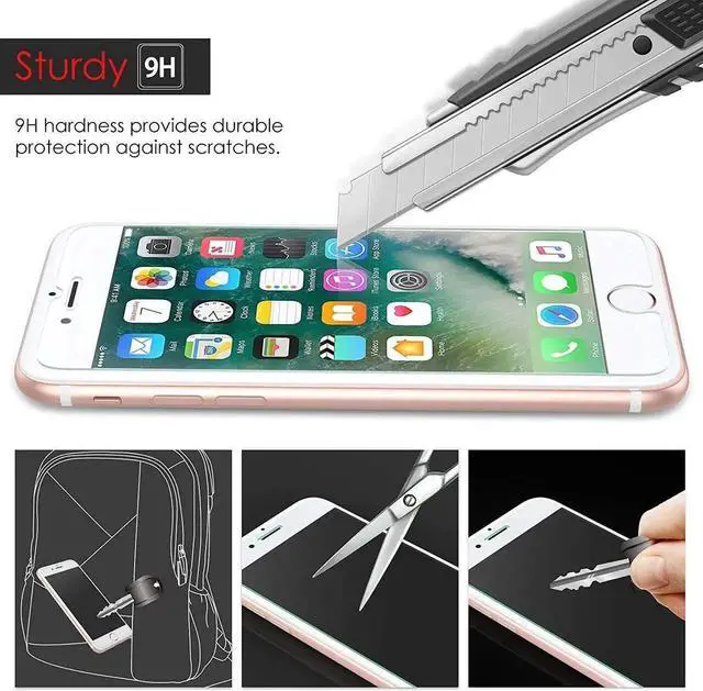 Alt view image 5 of 7 - iPhone 7 6S 6 Screen Protector Glass WERLEO iPhone 7 Tempered Glass Screen Protector For Apple iPhone 7 iPhone 6S iPhone 6 2016 2015 (2-Pack) [3D Touch Compatible]