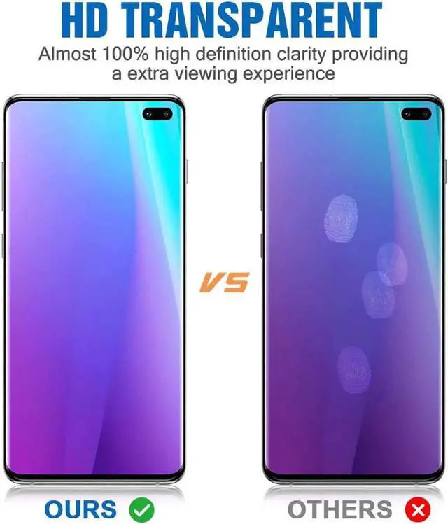 Alt view image 3 of 7 - 2-Pack HD Galaxy S10 5G Screen Protector Tempered Glass Film [Fingerprint ID Enabled] [3D Full Edge Covered] [9H Hardness] Case Friendly Glass Protector for Samsung Galaxy S10 5G