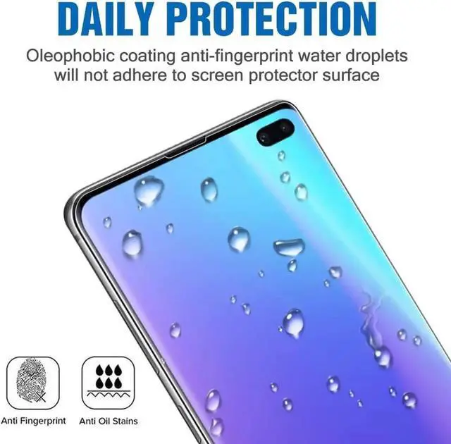 Alt view image 4 of 7 - 2-Pack HD Galaxy S10 5G Screen Protector Tempered Glass Film [Fingerprint ID Enabled] [3D Full Edge Covered] [9H Hardness] Case Friendly Glass Protector for Samsung Galaxy S10 5G