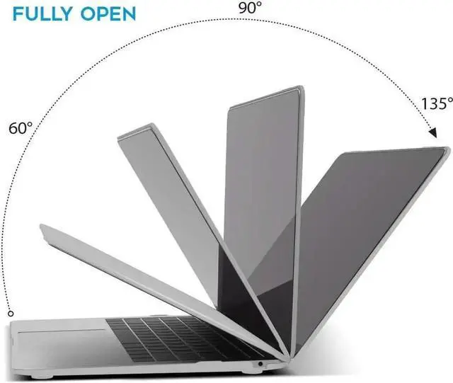 Alt view image 7 of 7 - Compatible with MacBook Air 13 inch Case 2022, 2021-2018 Release A2337 M1 A2179 A1932 with Retina Display Touch ID, Plastic Hard Shell with Keyboard Cover Crystal Clear