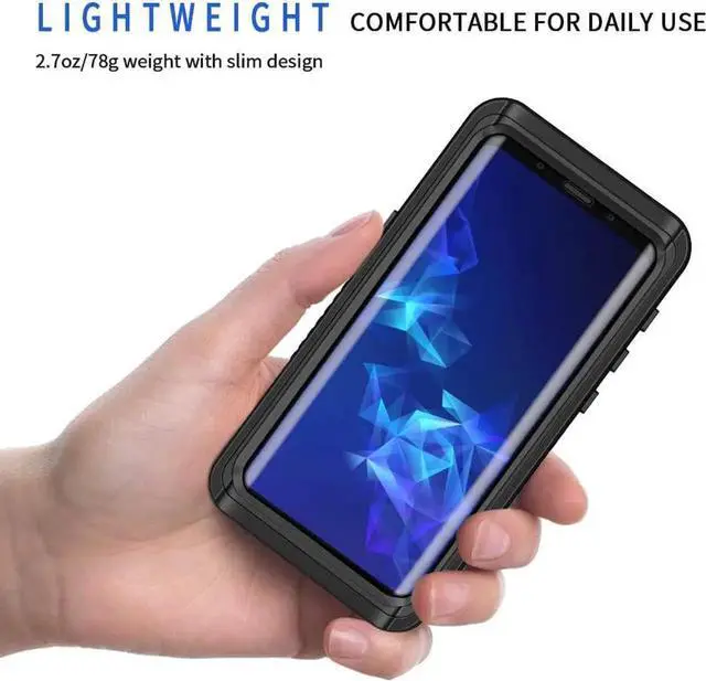 Alt view image 4 of 7 - Samsung Galaxy S9+ Plus Case, IP68 Waterproof Dustproof Shockproof Case with Built-in Screen Protector, Full Body Sealed Underwater Protective Clear Cover for Samsung S9 Plus 6.2 inch