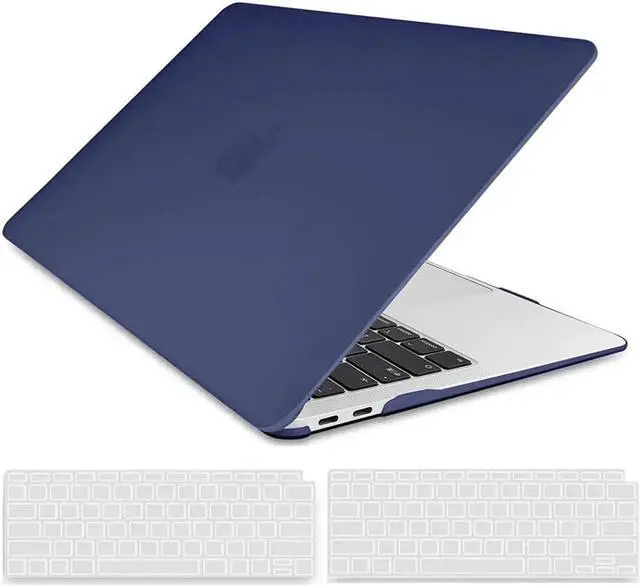 Main image of Compatible with MacBook Air 13 inch Case 2022, 2021-2018 Release A2337 M1 A2179 A1932 with Retina Display Touch ID, Plastic Hard Shell with Keyboard Cover Navy Blue