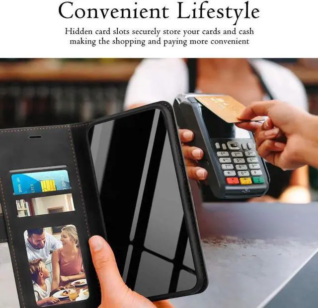 Alt view image 2 of 7 - iPhone 11 Pro Wallet Case Premium Leather iPhone 11 Pro Folio Flip Case with Kickstand Card Holder Slots Shockproof Protective Cover for Apple iPhone 11 Pro 5.8 inch