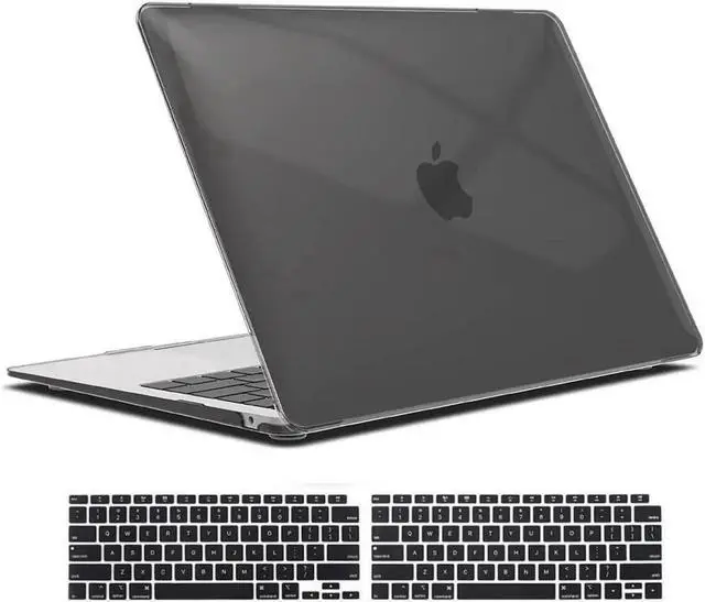 Main image of Compatible with MacBook Air 13 inch Case 2022, 2021-2018 Release A2337 M1 A2179 A1932 with Retina Display Touch ID, Plastic Hard Shell with Keyboard Cover Crystal Black