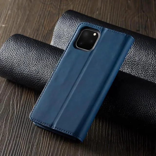 Alt view image 2 of 4 - iPhone 11 Pro Max Wallet Case Premium Leather iPhone 11 Pro Max Folio Flip Case with Kickstand Card Holder Slots Shockproof Protective Cover for Apple iPhone 11 Pro Max 6.5 inch Blue