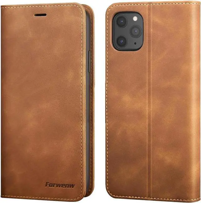 Main image of iPhone 11 Pro Max Wallet Case Premium Leather iPhone 11 Pro Max Folio Flip Case with Kickstand Card Holder Slots Shockproof Protective Cover for Apple iPhone 11 Pro Max 6.5 inch Brown