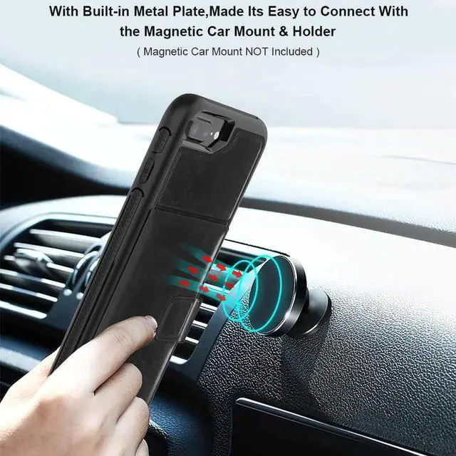 Alt view image 6 of 6 - iPhone 6 7 8 Plus Case Werleo Full-Body Heavy Duty Protection Case with a Dual Layer Wallet designlot & Kickstand for iPhone 6 7 8 Plus 5.5 inch PC TPU and PU Leather 3 Layer Hybrid Case