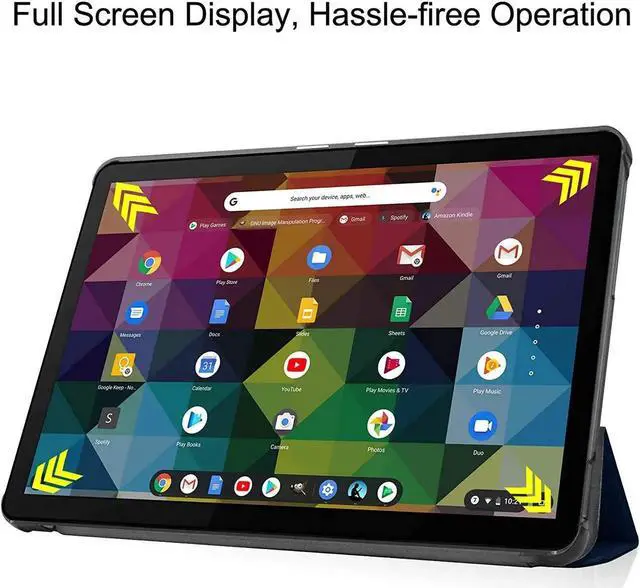 Alt view image 7 of 7 - Compatible with Lenovo IdeaPad Duet Chromebook 10.1" 2020, Shockproof Protective Cover with Auto Wake/Sleep Kickstand for Lenovo IdeaPad Duet Chromebook 10.1 Inch 2020 Blue