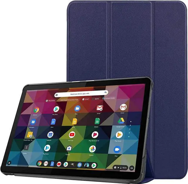 Main image of Compatible with Lenovo IdeaPad Duet Chromebook 10.1" 2020, Shockproof Protective Cover with Auto Wake/Sleep Kickstand for Lenovo IdeaPad Duet Chromebook 10.1 Inch 2020 Blue
