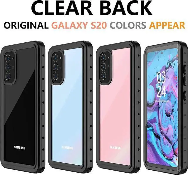 Alt view image 5 of 7 - For Samsung Galaxy S20 Plus Waterproof Case, Shockproof Underwater IP68 Case with Built-in Screen Protector Full Body Protective Cover For Galaxy S20 Plus / S20+ 6.7 inch