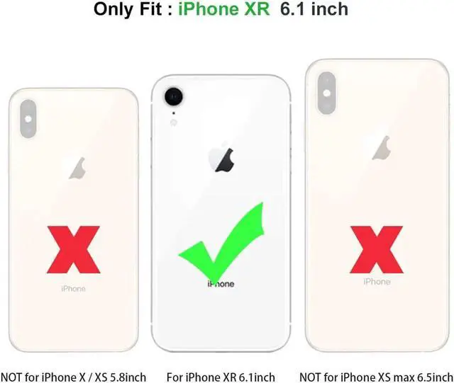 Alt view image 5 of 7 - iPhone XR Case with Wallet Full-Body Military Grade Protection Case with a Dual Layer Wallet designlot & Kickstand for iPhone XR 2018 Release for Girl Women Men
