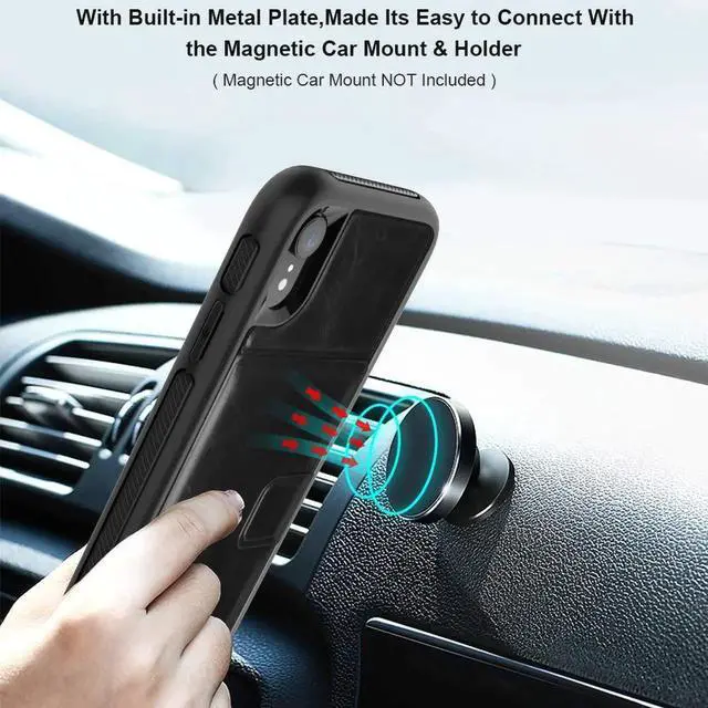 Alt view image 6 of 7 - iPhone XR Case with Wallet Full-Body Military Grade Protection Case with a Dual Layer Wallet designlot & Kickstand for iPhone XR 2018 Release for Girl Women Men