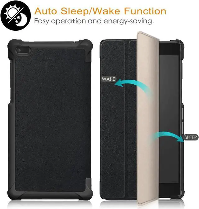 Alt view image 5 of 7 - Werleo Case For Lenovo Tab 7 / Tab 4 7 Ultra-Thin Custer PU Leather Case Shell Hard Case Cover for Lenovo Tab 7 / Tab 4 7 TB-7504F TB-7504N TB-7504X