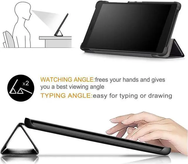 Alt view image 4 of 7 - Werleo Case For Lenovo Tab 7 / Tab 4 7 Ultra-Thin Custer PU Leather Case Shell Hard Case Cover for Lenovo Tab 7 / Tab 4 7 TB-7504F TB-7504N TB-7504X