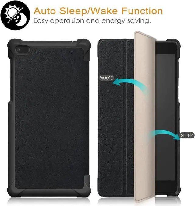 Alt view image 7 of 7 - Werleo Case For Lenovo Tab 7 / Tab 4 7 Ultra-Thin Custer PU Leather Case Shell Hard Case Cover for Lenovo Tab 7 / Tab 4 7 TB-7504F TB-7504N TB-7504X