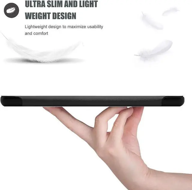 Alt view image 6 of 7 - Galaxy Tab A 8.0" 2019 Case with S Pen Version Model SM-P200 / SM-P205 Slim Light Cover Stand Hard Shell Folio Case for Galaxy Tab A 8.0 inch 2019