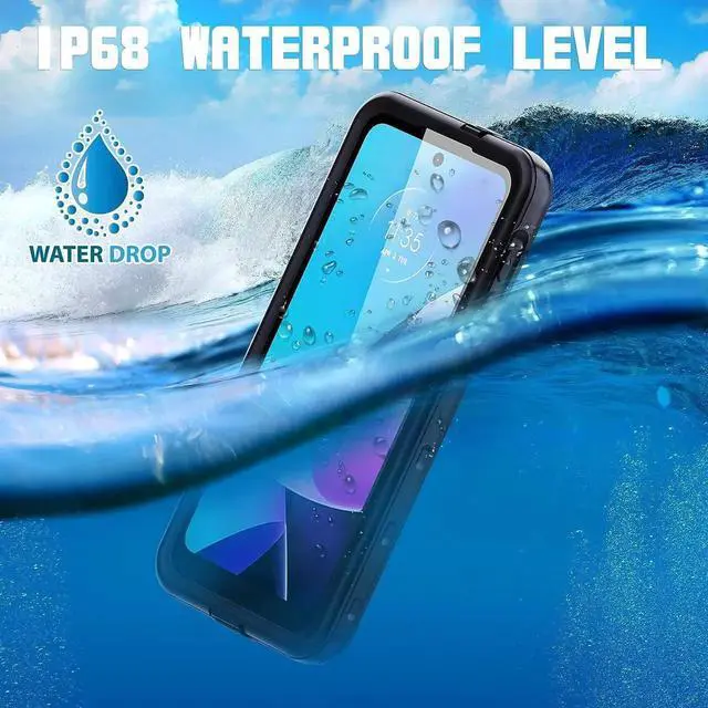 Alt view image 2 of 7 - for Motorola Moto G Play 2023 Phone Case with Built-in Screen Protector, Waterproof Case Rugged Full Body Underwater Dustproof Shockproof Drop Proof Protective Cover for Motorola G Play 2023